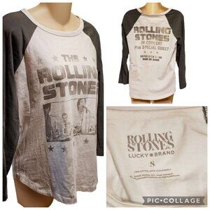 Lucky Brand Rolling Stones Raglan Sleeve T-Shirt Sz. Small